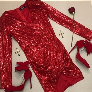 Red Sequins dressed